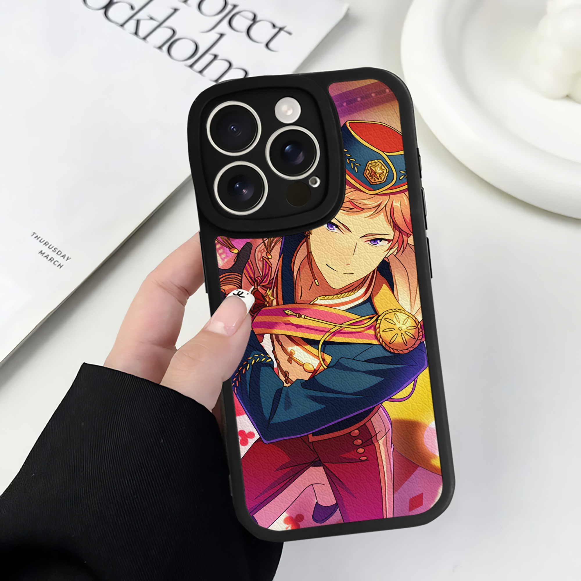 （画像用） あんさんぶるスターズ! Ensemble Stars 【iPhone 16シリーズ対応】シリコンスマホケース（レザー調） 材質：シリコン